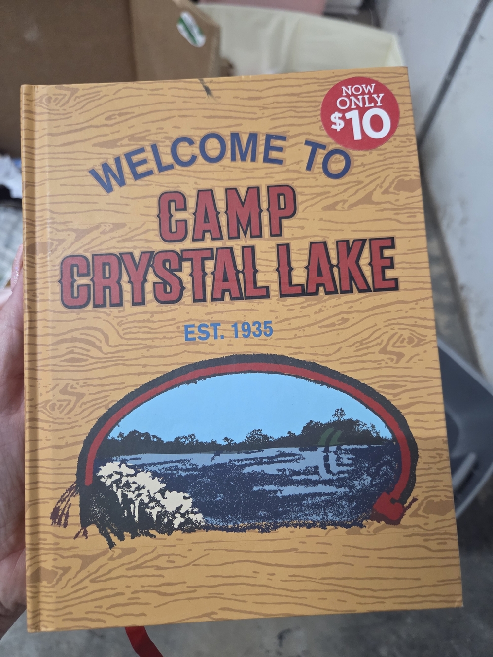 Welcome to Camp Crystal Lake Hardcover Journal - Orange